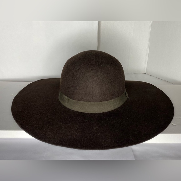 D&Y Wool Floppy Hat In Chocolate Brown - Picture 3 of 11